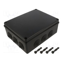 1 pcs x PAWBOL - S-BOX 506C - Enclosure: junction box, X: 190mm, Y: 240mm, Z: 90mm, IP65, black