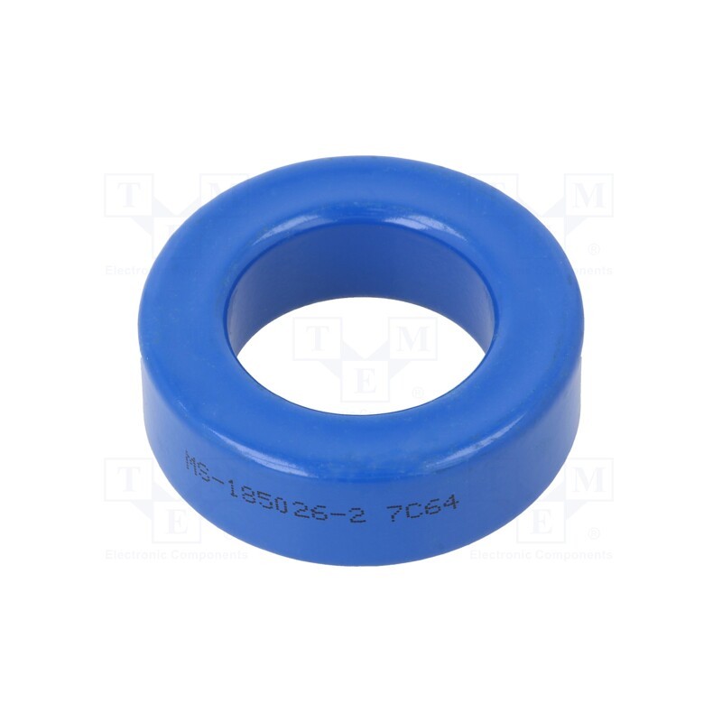 1 pcs x MICROMETALS - MS-185026-2 - Ferrite: toroidal, L: 15.24mm, Øint: 28.7mm, Øout: 46.74mm, 37nH
