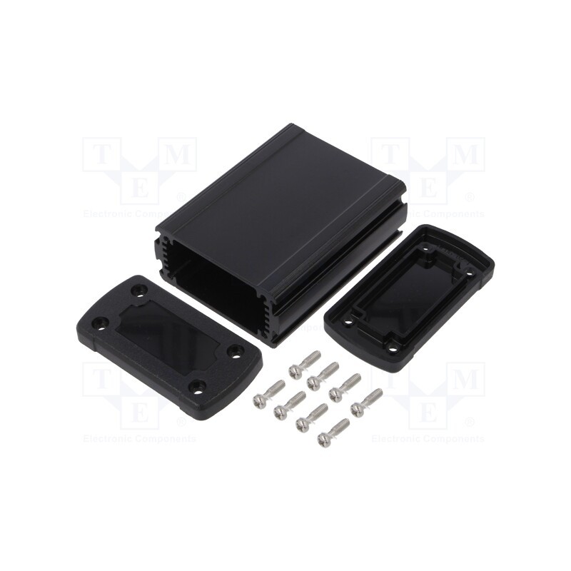 1 pcs x GAINTA - ALUG702BK080-BK - Enclosure: multipurpose, X: 68.7mm, Y: 89mm, Z: 35.2mm, aluminium