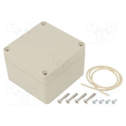 1 pcs x HAMMOND - RZ0366 - Enclosure: multipurpose, X: 80mm, Y: 82mm, Z: 55mm, Ritec, ABS, beige