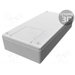 1 pcs x HAMMOND - 1599HSGYBAT - Enclosure: multipurpose, X: 110mm, Y: 220mm, Z: 44mm, 1599, ABS, grey