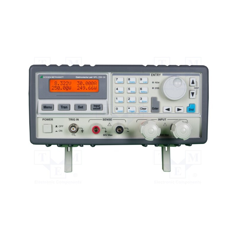 1 pcs x GOSSEN METRAWATT - SPL 250-30 - Electronic load, 0÷80V, 0÷30A, 250W, 226x110x414mm, Display: LCD