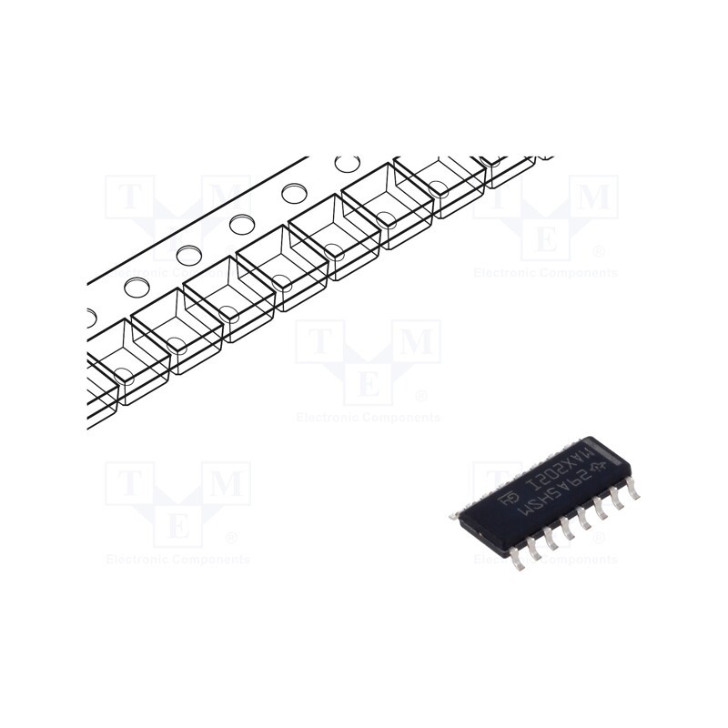 1 pcs x TEXAS INSTRUMENTS - MAX202IDR - IC: interface, receiver,line driver, RS232, 120kbps, SOIC16