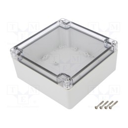 1 pcs x KRADEX - ZP135.135.60SJP TM ABS-PC - Enclosure: multipurpose, X: 135mm, Y: 135mm, Z: 60mm, ZP, ABS, IK07