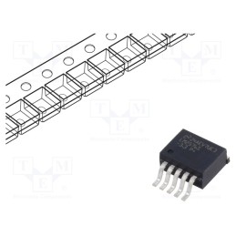 1 pcs x TEXAS INSTRUMENTS - LM2576SX-3.3/NOPB - IC: PMIC, DC/DC converter, Uin: 4÷40VDC, Uout: 3.3VDC, 3A, TO263-5