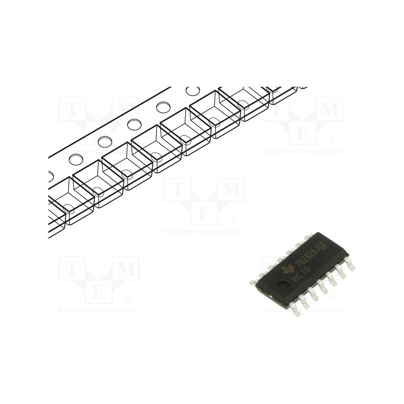 1 pcs x TEXAS INSTRUMENTS - SN74HC10DR - IC: digital, NAND, Ch: 3, IN: 3, SMD, SO14, 2÷6VDC, -40÷85°C, HC