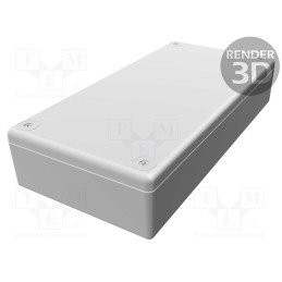 1 pcs x HAMMOND - 1599HGY - Enclosure: multipurpose, X: 110mm, Y: 220mm, Z: 44mm, 1599, ABS, grey