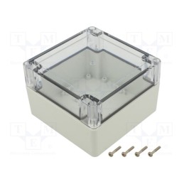 1 pcs x KRADEX - ZP120.120.75SJP TM PC - Enclosure: multipurpose, X: 120mm, Y: 120mm, Z: 75mm, ZP, light grey