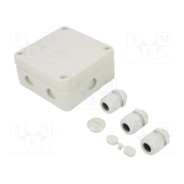 1 pcs x OBO BETTERMANN - B 9 T M NL - Enclosure: junction box, X: 110mm, Y: 110mm, Z: 51mm, IP67