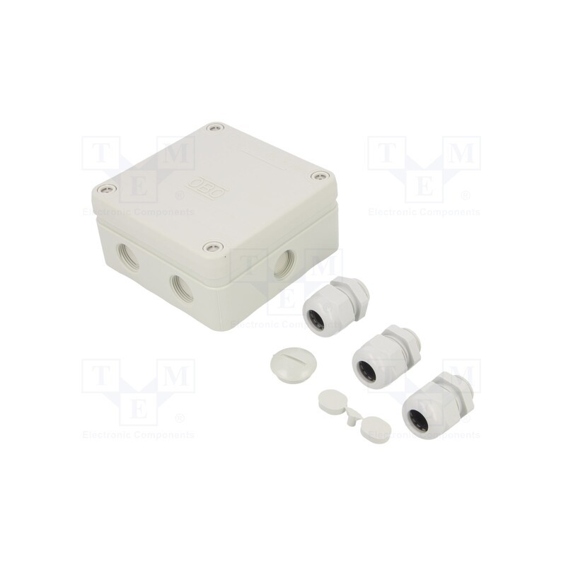 1 pcs x OBO BETTERMANN - B 9 T M NL - Enclosure: junction box, X: 110mm, Y: 110mm, Z: 51mm, IP67