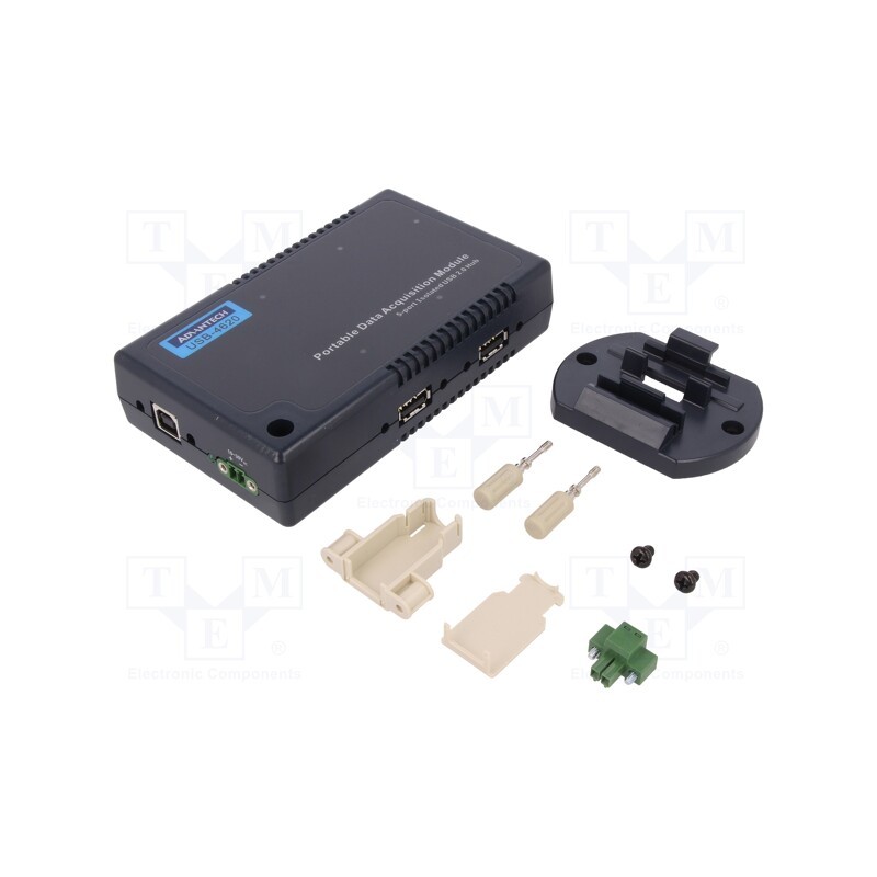 1 pcs x ADVANTECH - USB-4620-AE - HUB, 10÷30VDC, for DIN rail mounting, Kit: USB cable, USB 2.0 x5