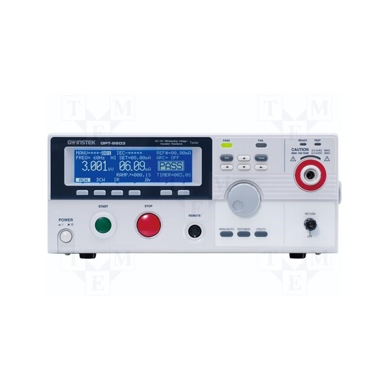 1 pcs x GW INSTEK - GPT-9804 - Safety tester, Utest: 0.1÷5kVAC,0.1÷6kVDC, 50W, True RMS AC