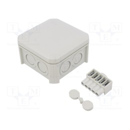 1 pcs x OBO BETTERMANN - T 40 M20 KL - Enclosure: junction box, X: 90mm, Y: 90mm, Z: 52mm, polypropylene PP