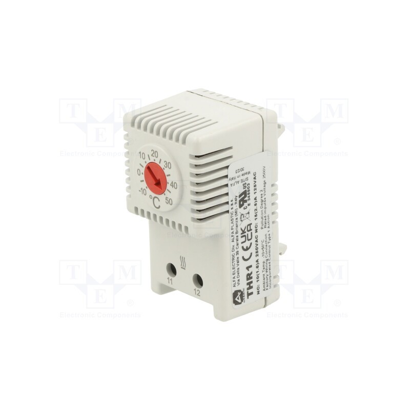 1 pcs x Alfa Electric - THR1 - Sensor: thermostat, NC, 10A, 250VAC, screw terminals, 61x34x35mm