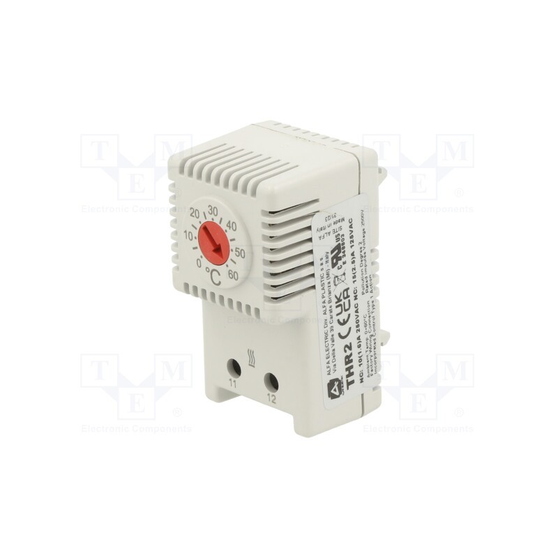 1 pcs x Alfa Electric - THR2 - Sensor: thermostat, NC, 10A, 250VAC, screw terminals, 61x34x35mm