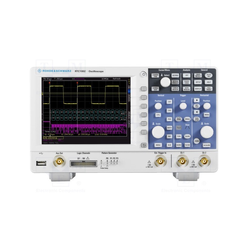 1 pcs x ROHDE & SCHWARZ - RTC1K-COM2 - Oscilloscope: mixed signal, Ch: 2, 300MHz, 1Gsps, 1Mpts, RTC1000