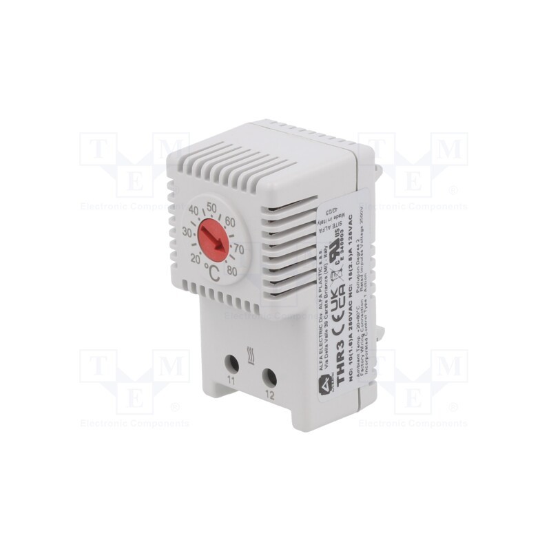 1 pcs x Alfa Electric - THR3 - Sensor: thermostat, NC, 10A, 250VAC, screw terminals, 61x34x35mm