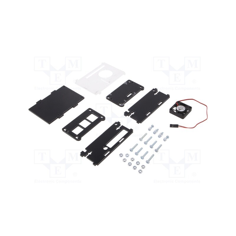 1 pcs x - GRL-14776 - Enclosure: for computer, Raspberry Pi 4 B, plastic, black, X: 91mm