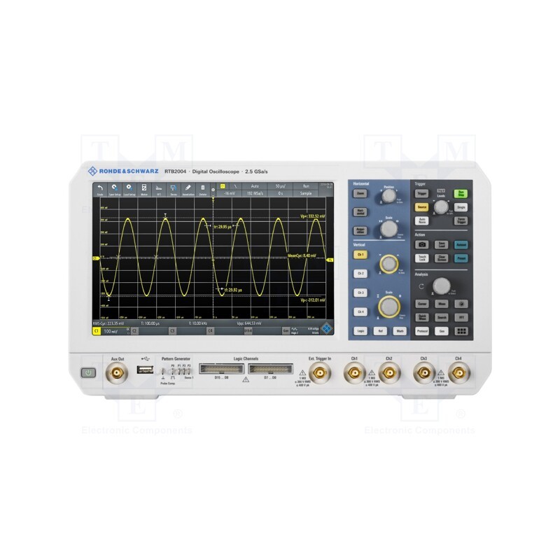 1 pcs x ROHDE & SCHWARZ - RTB2K-COM4 - Oscilloscope: mixed signal, Ch: 4, 300MHz, 160Mpts, 1n÷500s/div