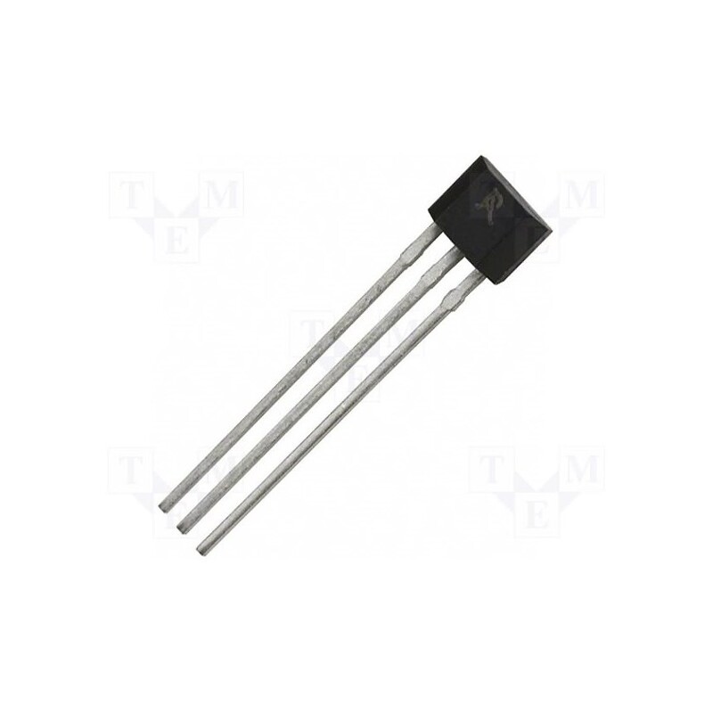 1 pcs x ALLEGRO MICROSYSTEMS - A1101LUA-T - Sensor: Hall, SIP3, 10÷175Gs, Usup: 30VDC, PCB, Temp: -40÷150°C