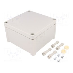 1 pcs x FIBOX - TA131308 - Enclosure: multipurpose, X: 130mm, Y: 130mm, Z: 75mm, TEMPO, ABS, grey