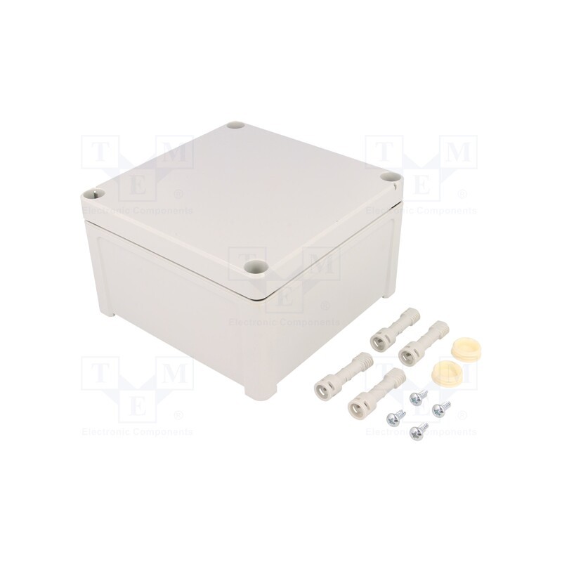 1 pcs x FIBOX - TA131308 - Enclosure: multipurpose, X: 130mm, Y: 130mm, Z: 75mm, TEMPO, ABS, grey