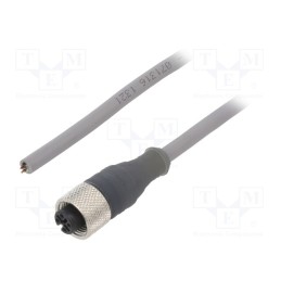 1 pcs x ALPHA WIRE - AR0400105 SL355 - Connection lead, M12, PIN: 4, straight, 0.6m, plug, 250VAC, 2.5A