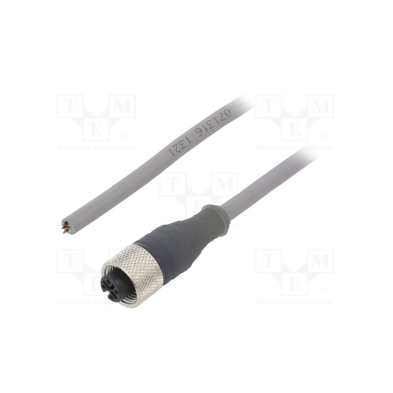 1 pcs x ALPHA WIRE - AR0400105 SL355 - Connection lead, M12, PIN: 4, straight, 0.6m, plug, 250VAC, 2.5A
