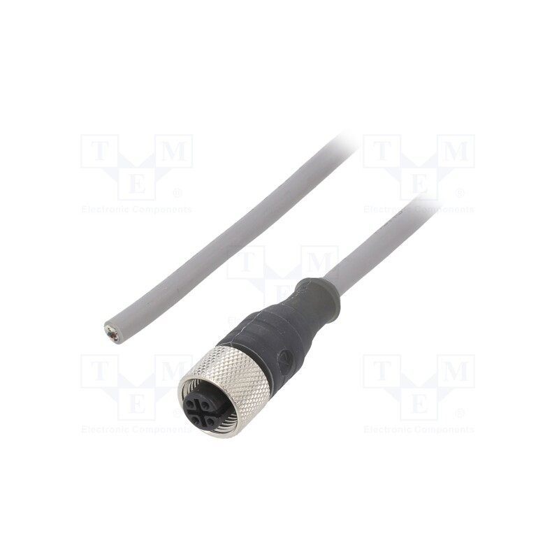 1 pcs x ALPHA WIRE - AR0400105 SL356 - Connection lead, M12, PIN: 4, straight, 1m, plug, 250VAC, 2.5A, PVC