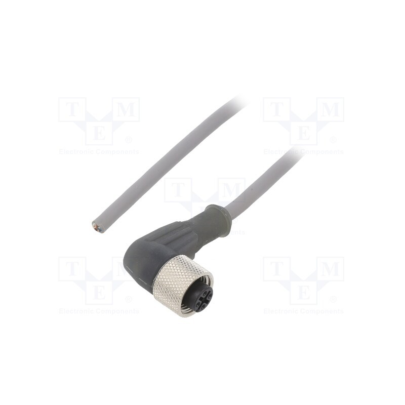 1 pcs x ALPHA WIRE - AW0300104 SL357 - Connection lead, M12, PIN: 3, angled, 3m, plug, 250VAC, 3.1A, PVC