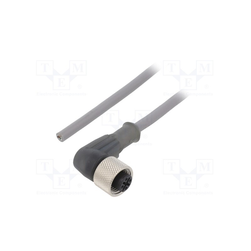 1 pcs x ALPHA WIRE - AW0300104 SL358 - Connection lead, M12, PIN: 3, angled, 5m, plug, 250VAC, 3.1A, PVC