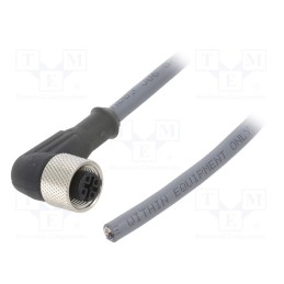 1 pcs x ALPHA WIRE - AW0400101 SL355 - Connection lead, M12, PIN: 4, angled, 0.6m, plug, 250VAC, 2.2A, PUR