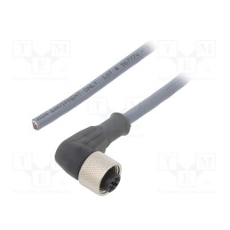1 pcs x ALPHA WIRE - AW0400101 SL356 - Connection lead, M12, PIN: 4, angled, 1m, plug, 250VAC, 2.2A, PUR