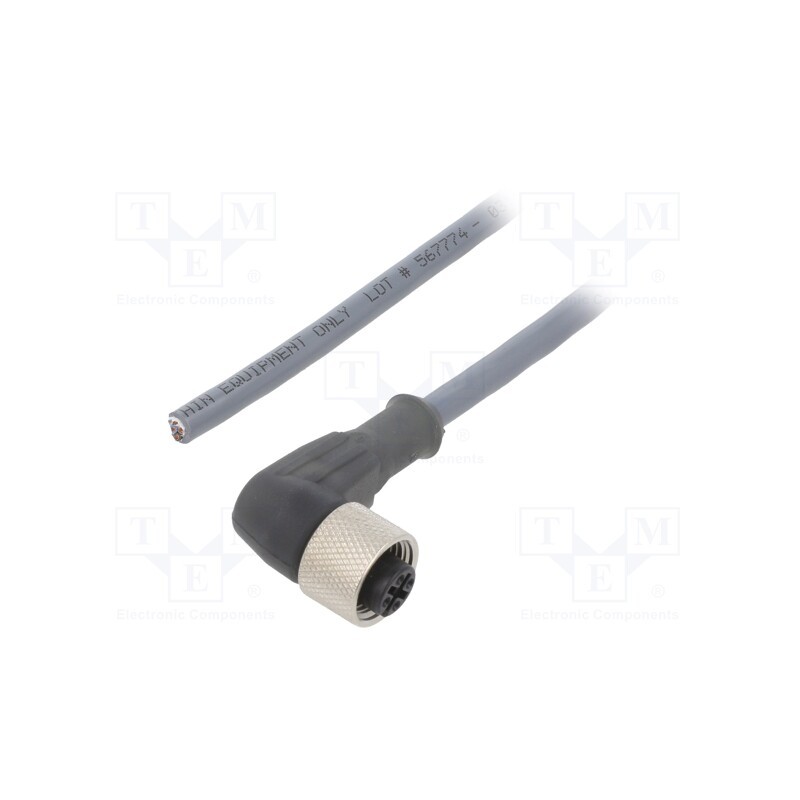 1 pcs x ALPHA WIRE - AW0400101 SL356 - Connection lead, M12, PIN: 4, angled, 1m, plug, 250VAC, 2.2A, PUR