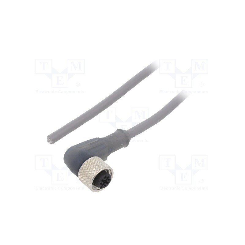 1 pcs x ALPHA WIRE - AW0400105 SL358 - Connection lead, M12, PIN: 4, angled, 5m, plug, 250VAC, 2.5A, PVC