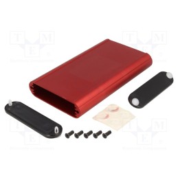 1 pcs x HAMMOND - 1455B1202RD -AS - Enclosure: with panel, 1455, X: 72mm, Y: 120mm, Z: 19mm, aluminium