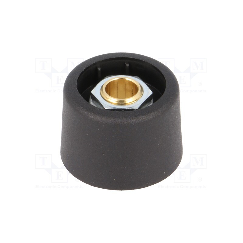 1 pcs x OKW - A3123069 - Knob, without pointer, polyamide, Øshaft: 6mm, Ø23x16mm, black