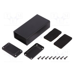 1 pcs x TEKO - MTK480.9 -AS - Enclosure: with panel, X: 43mm, Y: 83mm, Z: 23mm, aluminium, black