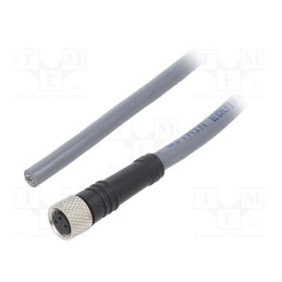 1 pcs x ALPHA WIRE - GR0300100 SL357 - Connection lead, M8, PIN: 3, straight, 3m, plug, 63VAC, 2.7A, PUR