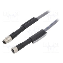 1 pcs x ALPHA WIRE - GR03HR100 SL356 - Connection lead, M8, PIN: 3, 1m, plug, 63VAC, 2.7A, -25÷80°C, PUR