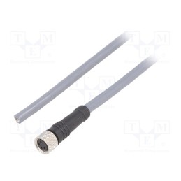 1 pcs x ALPHA WIRE - GR0400101 SL357 - Connection lead, M8, PIN: 4, straight, 3m, plug, 36VAC, 2.2A, PUR