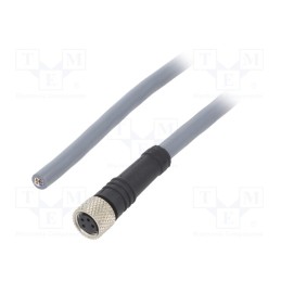 1 pcs x ALPHA WIRE - GR0400101 SL358 - Connection lead, M8, PIN: 4, straight, 5m, plug, 36VAC, 2.2A, PUR