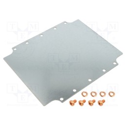 1 pcs x HAMMOND - 1590Z231PL - Mounting plate, steel, W: 185mm, L: 215mm, HM-1590Z231