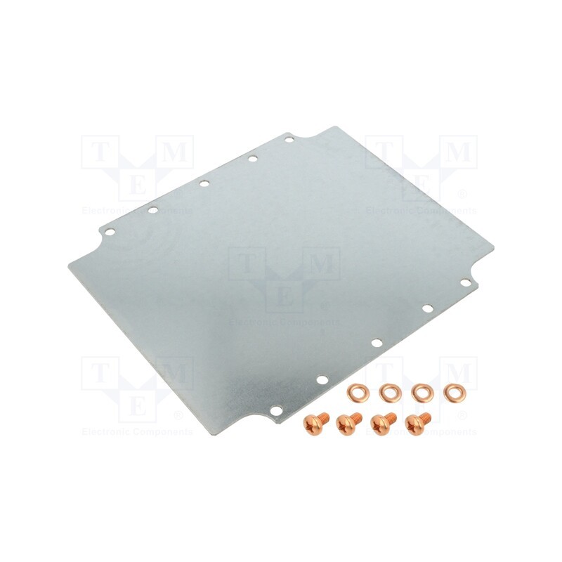 1 pcs x HAMMOND - 1590Z231PL - Mounting plate, steel, W: 185mm, L: 215mm, HM-1590Z231