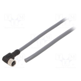1 pcs x ALPHA WIRE - GW0400101 SL357 - Connection lead, M8, PIN: 4, angled, 3m, plug, 36VAC, 2.2A, -25÷80°C