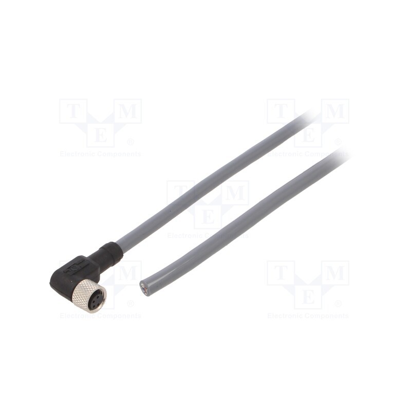 1 pcs x ALPHA WIRE - GW0400101 SL357 - Connection lead, M8, PIN: 4, angled, 3m, plug, 36VAC, 2.2A, -25÷80°C