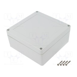 1 pcs x KRADEX - ZP135.135.60SJ TM PC - Enclosure: multipurpose, X: 135mm, Y: 135mm, Z: 60mm, ZP, light grey