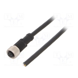 1 pcs x AMPHENOL LTW - M12A-05BFFM-SL8N02 - Connection lead, M12, PIN: 5, straight, 2m, plug, 60VAC, 4A, -20÷80°C
