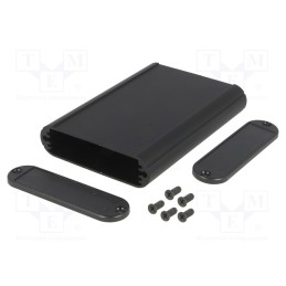 1 pcs x HAMMOND - 1455B1002BK - Enclosure: with panel, 1455, X: 72mm, Y: 100mm, Z: 19mm, aluminium