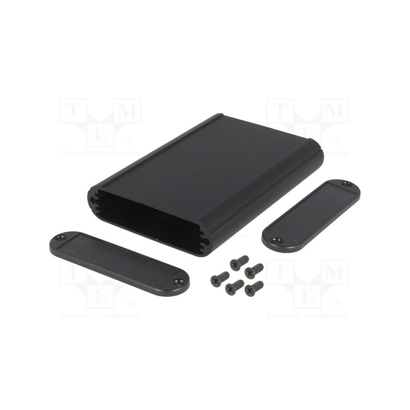 1 pcs x HAMMOND - 1455B1002BK - Enclosure: with panel, 1455, X: 72mm, Y: 100mm, Z: 19mm, aluminium